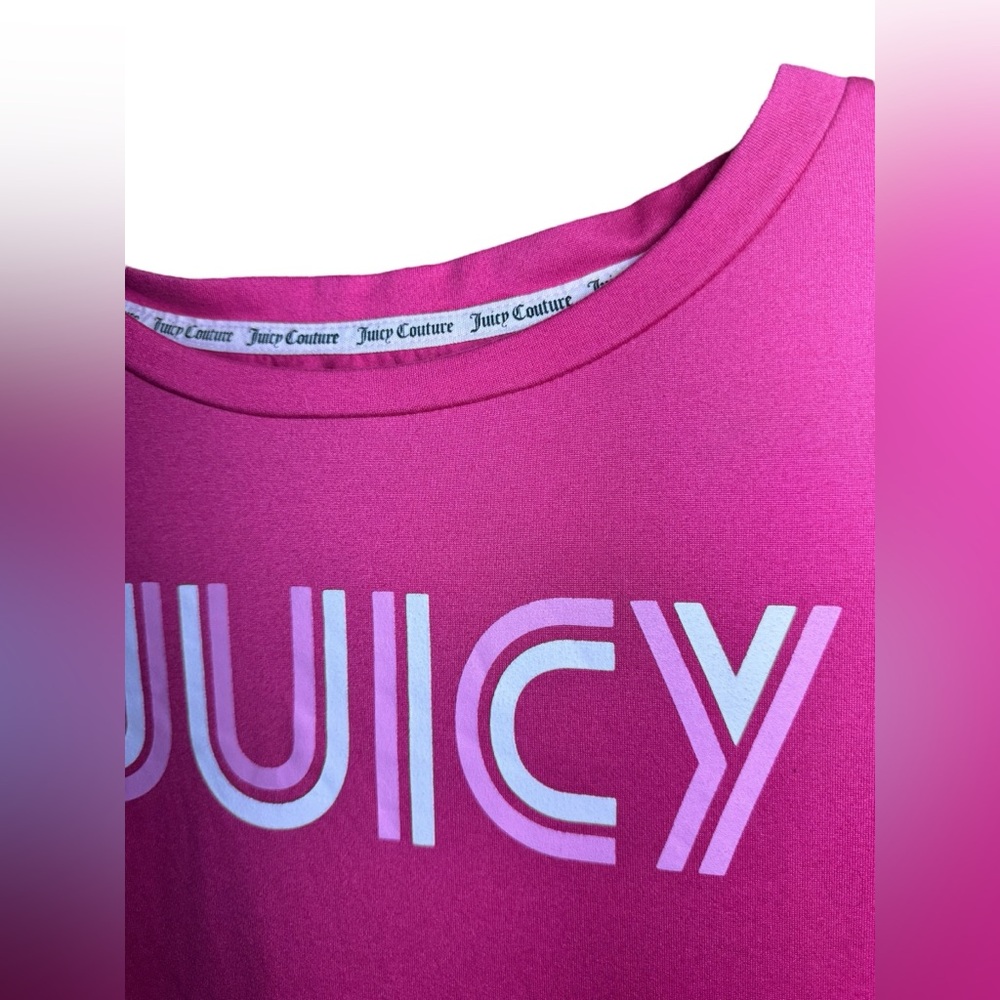 Women’s Y2K Juicy Couture “Juicy” Hot Pink Tee Size Large - Picture 2 of 4